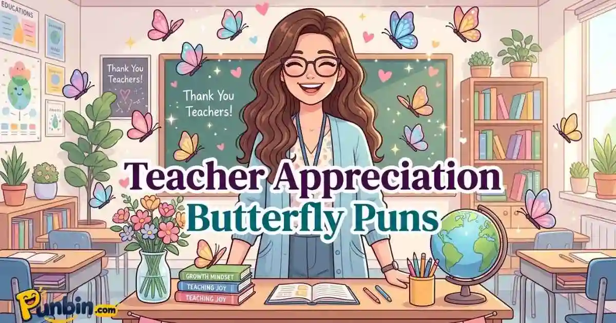 Teacher Appreciation Butterfly Puns
